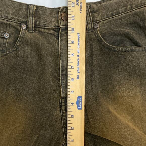 Brown Acid Jeans Dirty Wash Overdyed Calvin Klein Rust Mud Western 31 y2k 2000s - Picture 10 of 16
